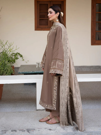 IZEL-3PC DHANAK EMBROIDERED SUIT LEH-4388