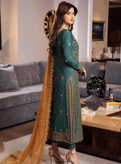 ASIM JOFA-3PC DHANAK EMBROIDERED SUIT NEH-4153