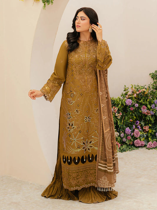 MAHNUR-3PC LAWN LASEWORK EMB SUIT-NEL-4018
