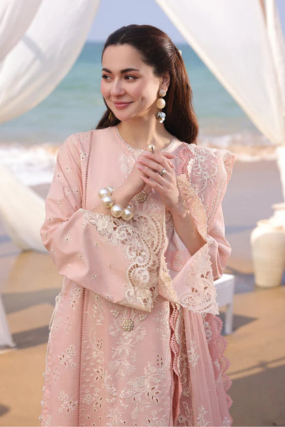 QALAMQAR-3PC LAWN EMBROIDERED SUIT-NEL-4014