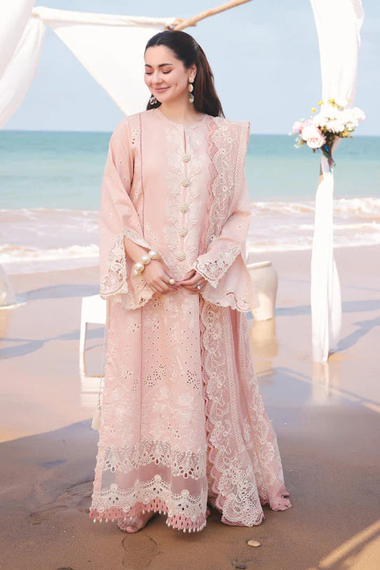 QALAMQAR-3PC LAWN EMBROIDERED SUIT-NEL-4014