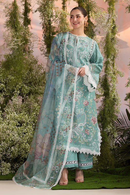 SOBIA NAZIR-3PC LAWN CHIKAN EMBROIDERED SUIT-NEL4017