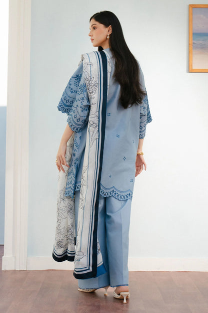 ZARA SHAH JAHAN-3PC LAWN EMBROIDERED SUIT-NEL-878