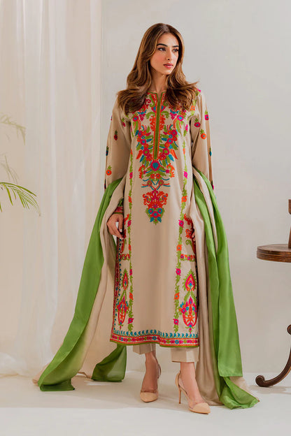 VINTAGE-3PC LAWN EMBROIDERED SUIT-NEL-890