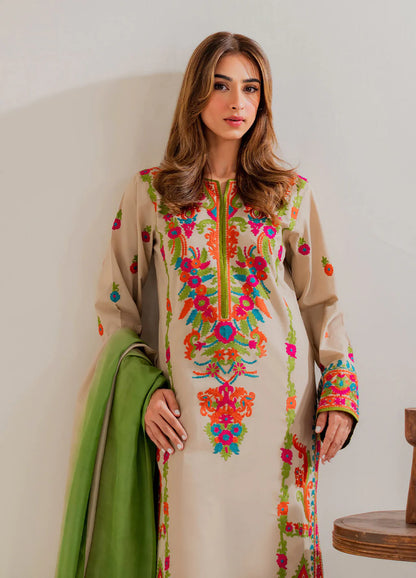 VINTAGE-3PC LAWN EMBROIDERED SUIT-NEL-890