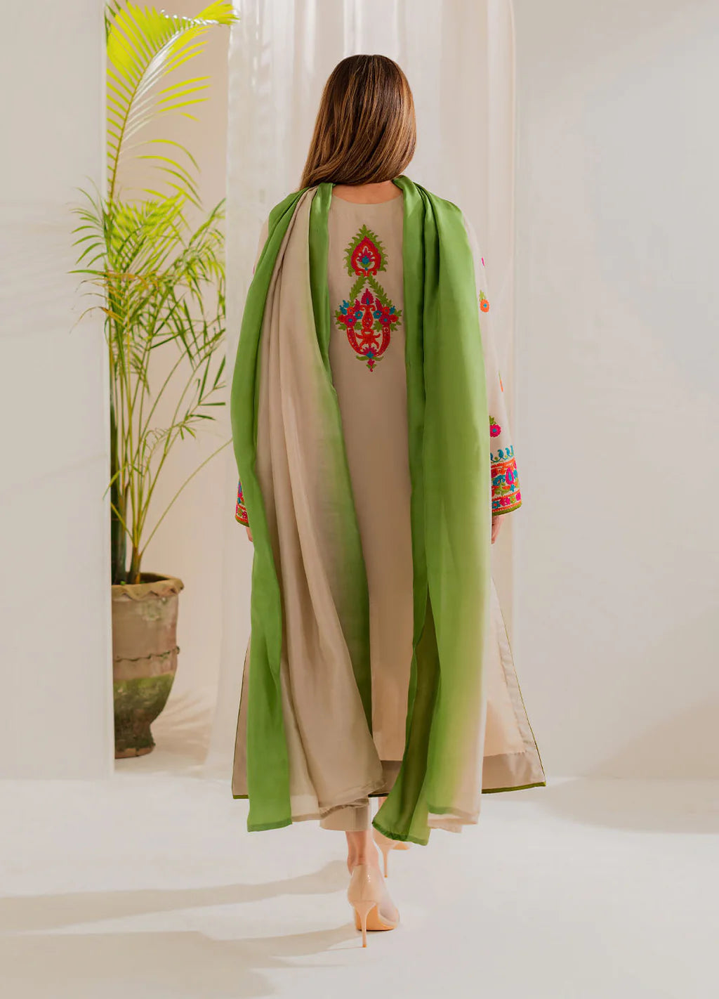 VINTAGE-3PC LAWN EMBROIDERED SUIT-NEL-890