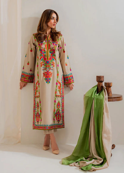 VINTAGE-3PC LAWN EMBROIDERED SUIT-NEL-890