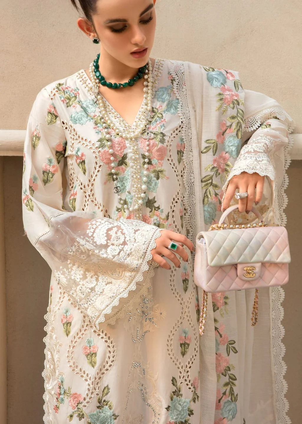 CRIMSON-3PC LAWN EMBROIDERED SUIT-NEL-4001