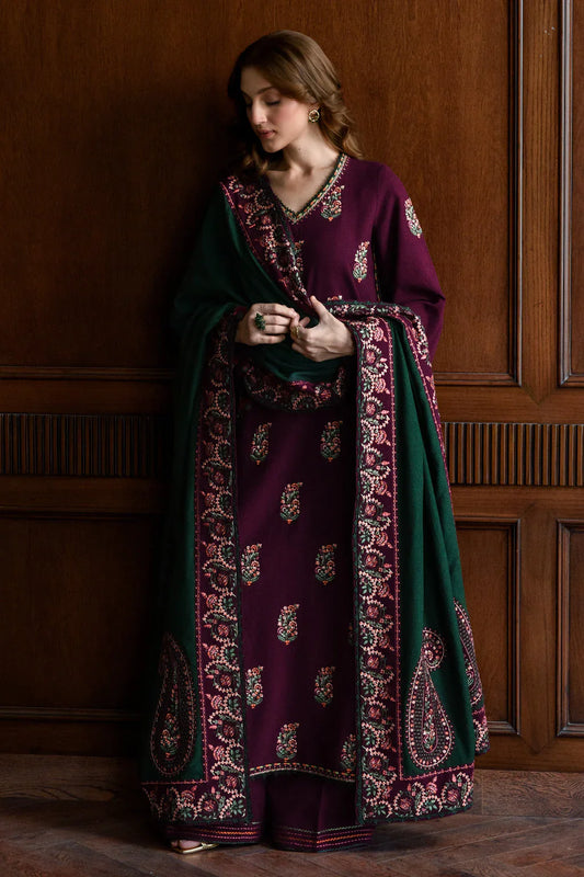 BATIK-3PC DHANAK EMBROIDERED SUIT LEH-4331
