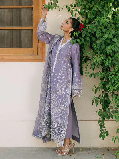MAHNUR-3PC LAWN EMBROIDERED SUIT-NEL-980