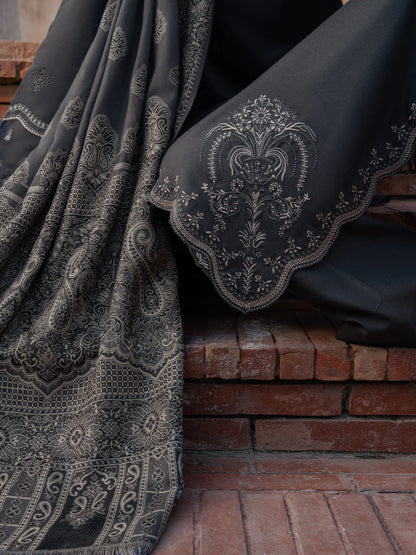 IZEL-3PC DHANAK EMBROIDERED SUIT NEL-5911