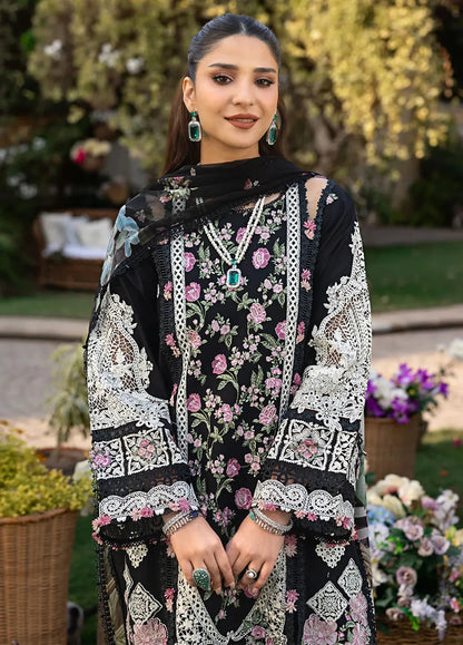 ELAF-3PC LAWN HEAVY EMBROIDERED SHIRT WITH CHIFFON PRINTED DUPATTA AND TROUSER NEL-501