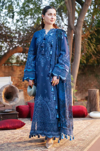 JADE-3PC LAWN CHIKANKARI EMBROIDERED SUIT-NEL-777